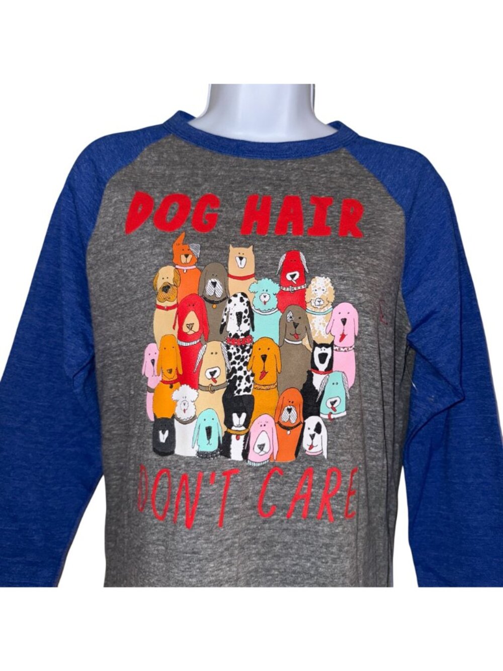 NWOT Skechers BOBS TShirt Womens M 3/4 Slv Dog Hair Don't Care Tee Lightweight - Picture 2 of 7